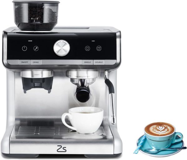 Semi-Automatic Espresso Machine 20 Bar Professional Coffee Machine with Grinder