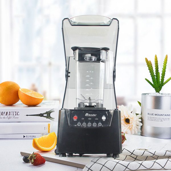 2600W Commercial Soundproof Smoothie Blender Machine Fruit Juicer Maker Mixer US