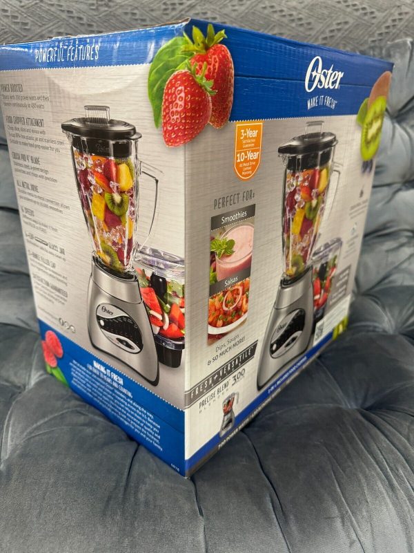 Oster Classic Series 16 Speed Blender with Food Chopper and Glass Jar