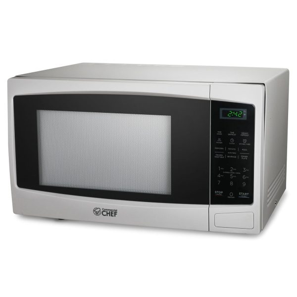 COMMERCIAL CHEF 1.1 Cu Ft Microwave with Power Levels Microwave W with Push Butt