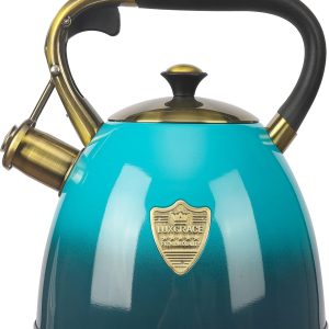 Tea Kettle -2.9 Quart Tea Kettles Stovetop Whistling Teapot Stainless Steel T…