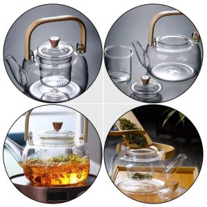 Glass Teapot Warmer Modern Teapot Blooming Teapot Clear Teapot Glass Tea Kettles