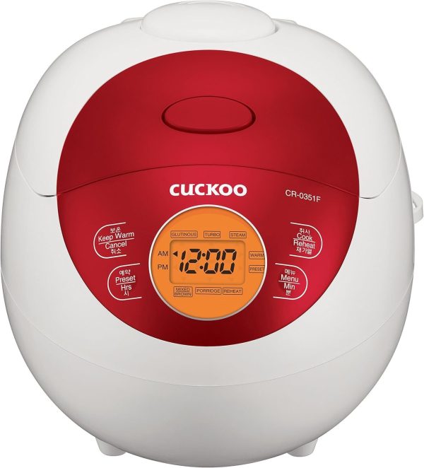 Cuckoo CR-0351FR Rice Cooker Red, 0.75 quarts