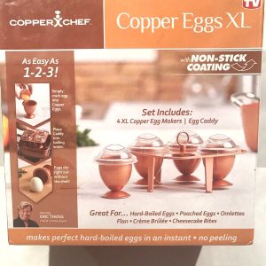 Egg Cooker Copper Chef Copper Eggs XL Easy As 1-2-3 Non-Stick Coating New