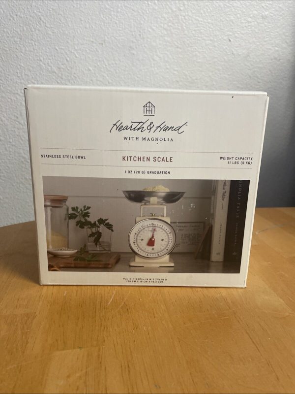 NIB TARGET Hearth & Hand with Magnolia Stainless Steel Kitchen Scale Ivory