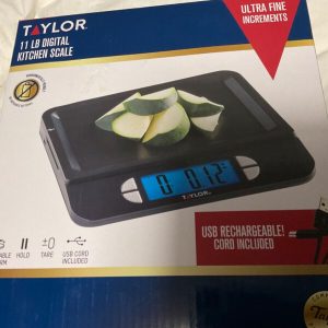 Taylor 11 LB USB Rechargeable Multi-Function Kitchen Scale Factory Sealed