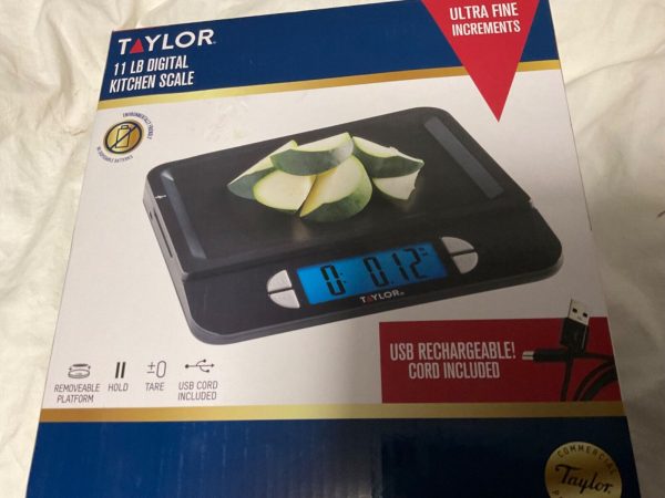 Taylor 11 LB USB Rechargeable Multi-Function Kitchen Scale Factory Sealed