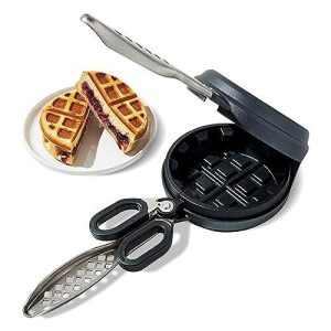 – Stuffed Waffle Iron Belgian Waffle Maker Dual Nonstick Pans Cool-to-the-Tou…