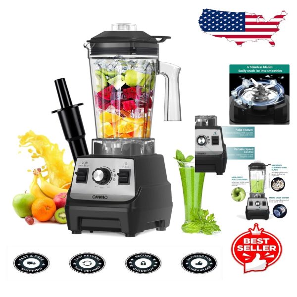 Professional Blender with Durable Stainless Steel Blades for Smoothies and Ice