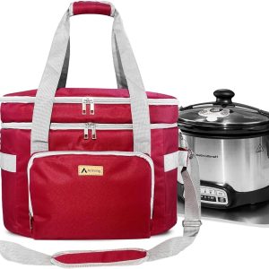 Double Layer Slow Cooker Bags for 4-8 Quart Crock Pots – Insulated Travel Carrie