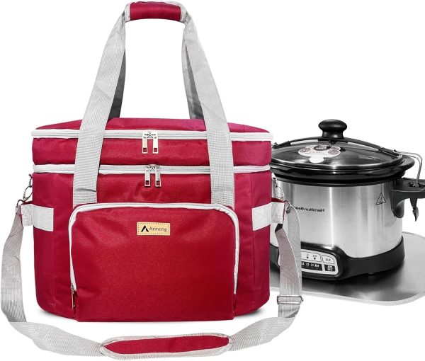 Double Layer Slow Cooker Bags for 4-8 Quart Crock Pots – Insulated Travel Carrie