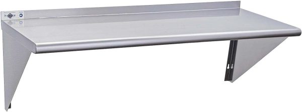 Stainless Steel Shelves 14″ x 36″, 300 lbs Commercial Shelves Wall Mounted