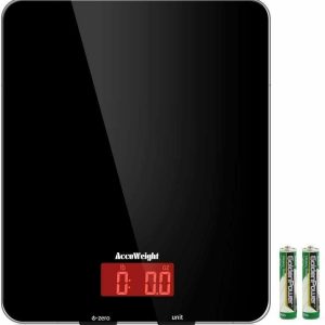 Digital Kitchen Multifunction Meat Food Scale w LCD Display Tempered Glass Black