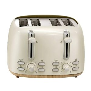 Oster 4-Slice Toaster  With Extra-Wide Slots Oat Milk: Retro Toaster