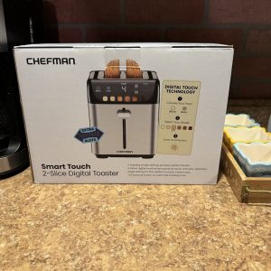 Chefman Smart Touch 2 Slice Digital Toaster (Removable Crumb Tray) BRAND NEW