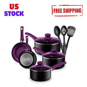 Pots And Pans Set Kitchen Cookware Sets Nonstick Aluminum Cooking Essentials