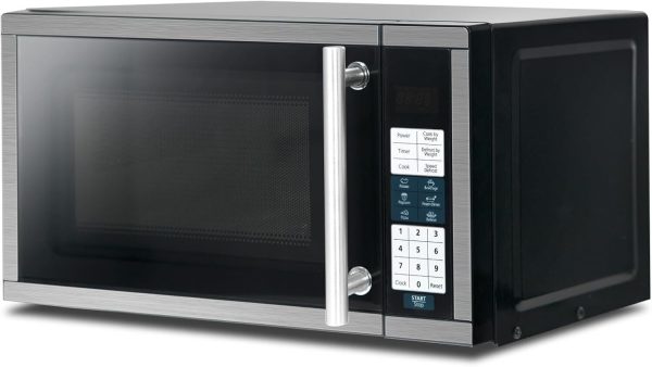 SMAD Countertop Microwave Oven 700W 10 Power Levels 6 Auto Menus 0.7 cu ft