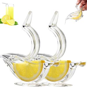 2 PCS Bird Acrylic Hand Lemon Squeezer, Table Multipurpose Fruit Orange Juicer 