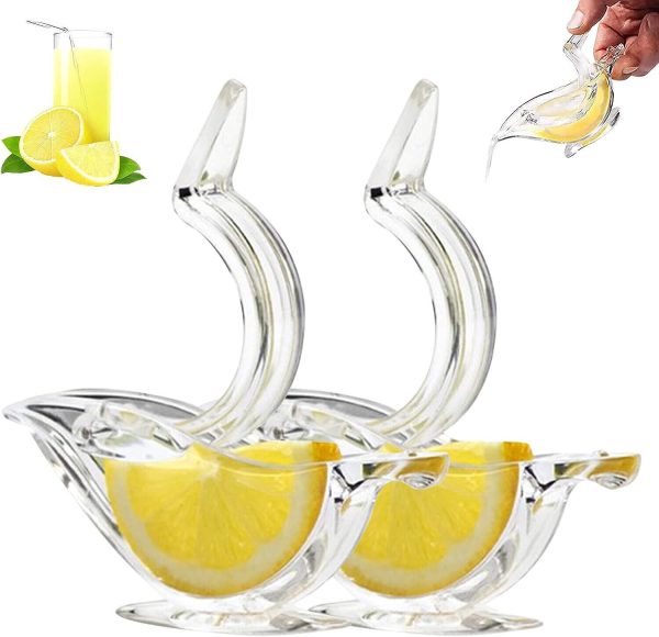 2 PCS Bird Acrylic Hand Lemon Squeezer, Table Multipurpose Fruit Orange Juicer 