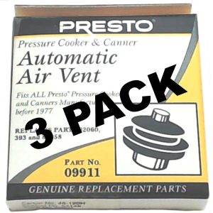 3 Pk, Presto Pressure Cooker Automatic Air Vent 09911