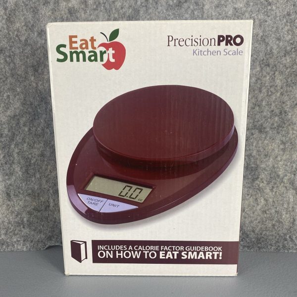 Eat Smart Precision Pro Digital Kitchen Scale Burgundy Calorie Factor Guidebook