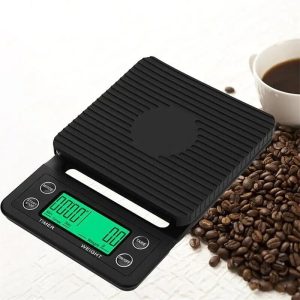 Black Precision Coffee Scale 0.1g with Timer Digital Kitchen Scale High