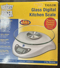 Digital Kitchen Scale Glass Biggest Loser by Taylor 6.6 LB Capacity No Battery