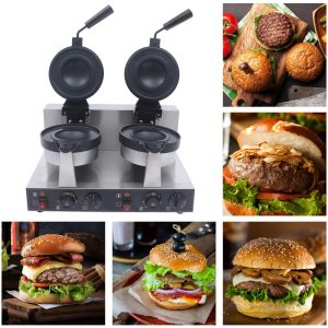 Commercial Dual Panini Press Sandwich Maker Grill Electric Burger Toaster 2400W