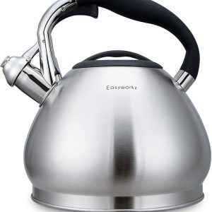 Whistling Stovetop Tea Kettle Food Grade Stainless Steel Hot Water Tea Pot with