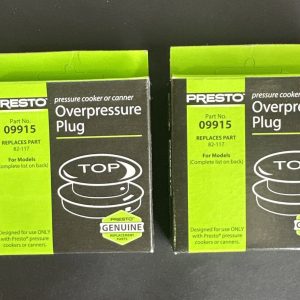 NEW 2-pack lot Presto 09915 / 82117 Overpressure Plug for Pressure Cookers