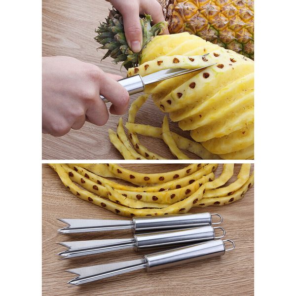 4 Pcs Knife Use to Remove Pineapple Eyes Cut Peeler Remover