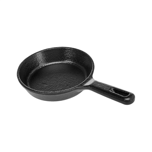 Pre Seasoned 3.5-Inch Cast Iron Skillet Spoon Rest Mini Egg Cooker Black Ashtray