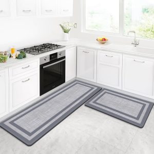 Luxstep Kitchen Mat, Kitchen Mats [2 PCS] Cushioned Kitchen Rugs Anti-Fatigue Fl