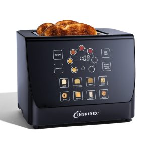 Inspirex Two Slice Touchscreen Lever Toaster Black XTOSMC2BK Removable 3.5 Lb