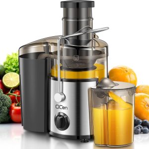 500W Centrifugal Juicer Extractor with Wide Mouth 3” Feed Chute (Silver)