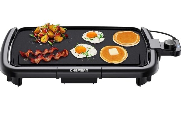 Chefman Electric Griddle W/ Removable Temp. Control, Immersible Flat Top 10x16in