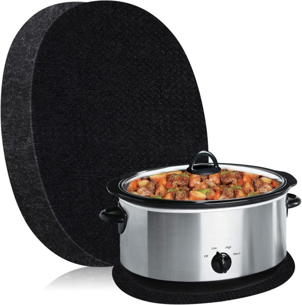 Heat Resistant Mat for Crockpot Slow Cooker with Appliance Slider Function, 2 Pa