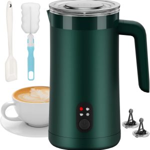 Milk Frother, 4-in-1 Milk Frother Steamer, 13.5oz/400ml Automatic Hot Cold Foam