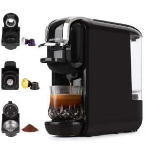 19 Bar Espresso Maker for Nespresso Capsule Lavazza Blue Capsule & Coffee Powder