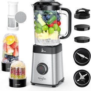 Blenders and Food Processor Combo for Kitchen Shakes and Smoothies Grinding