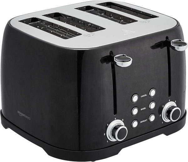 4 Slice Toaster, With 6 Browning Settings,Removable Easy-to-Clean Crumb Tray