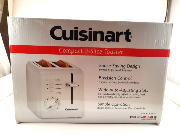 Cuisinart Compact 2-Slice Toaster, White NIB