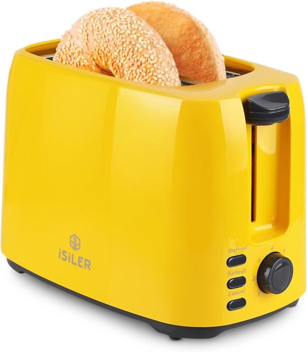 2 Slice Toaster|1.3 Inches Wide Slot Bagel Toaster with 7 Shade Settings and Dou