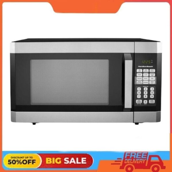 Hamilton Beach 1.6 Cu. ft. Digital Microwave Oven, Stainless Steel