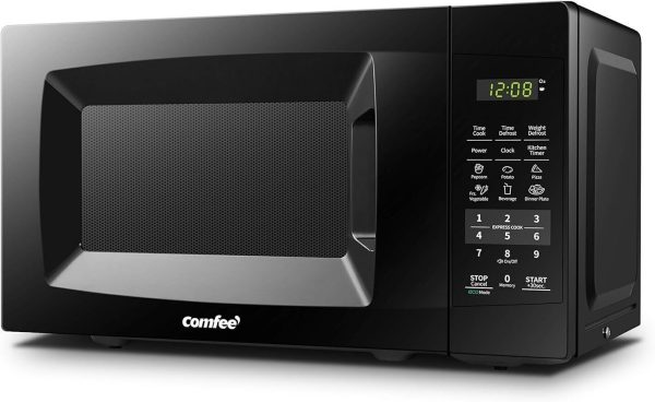 700 W 0.7 Cu Ft Countertop Microwave Oven One-Touch Buttons Safety Lock Black US