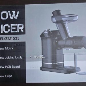 WHUTO ZM1533 High Juice Yield Cold Press Masticating Juicer (Black)