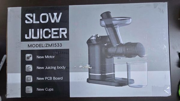 WHUTO ZM1533 High Juice Yield Cold Press Masticating Juicer (Black)