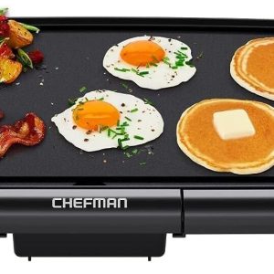 Electric Griddle with Removable Temperature Control, Immersible Flat Top Grill,