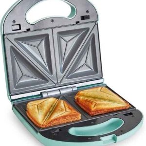 GreenLife Pro Electric Sandwich Maker Turquoise 2 Sandwich Non-stick Ceramic