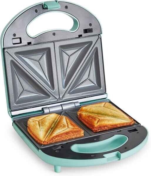 GreenLife Pro Electric Sandwich Maker Turquoise 2 Sandwich Non-stick Ceramic